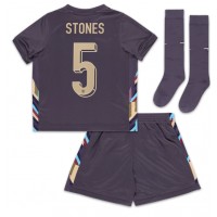 England John Stones #5 Fußballbekleidung Auswärtstrikot Kinder EM 2024 Kurzarm (+ kurze hosen)